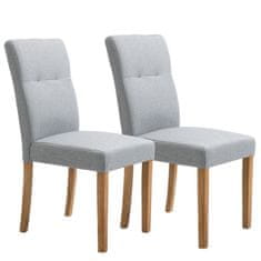 HOMCOM HOMCOM Komplet dveh stolov za jedilnico in dnevno sobo z modernim in ergonomskim dizajnom z visokim naslonom in lesenimi nogami, 50x62x96 cm, siva