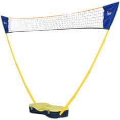 HOMCOM zložljiv set za badminton, 1 kovček, 2 loparja, 2 para loparjev za badminton, za odrasle, otroke, notranji, zunanji,
rumeno-modri
