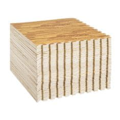 HOMCOM Otroška preproga za sestavljanke igralna preproga za vrtec 42 kosov mehka eva učinek
naravnega lesa 61,5 × 61,5