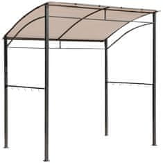 OUTSUNNY Gazebo žar BBQ vrtni šotor poliester 215 x 150 x 180/220 cm