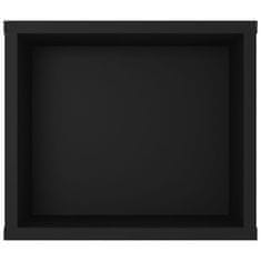 Vidaxl Viseča TV omarica črna 100x30x26,5 cm iverna plošča