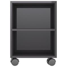 Vidaxl TV omarica visok sijaj siva 120x35x43 cm iverna plošča