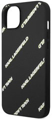 Karl Lagerfeld ovitek za iPhone 14 Plus, usnjen, črn (KLHCP14MPGMLKFK)