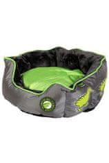 Tekaška ovalna postelja M zeleno-siva KW