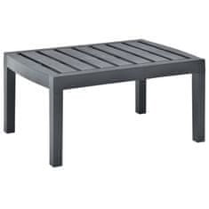 Vidaxl Vrtna mizica antracitna 78x55x38 cm plastična