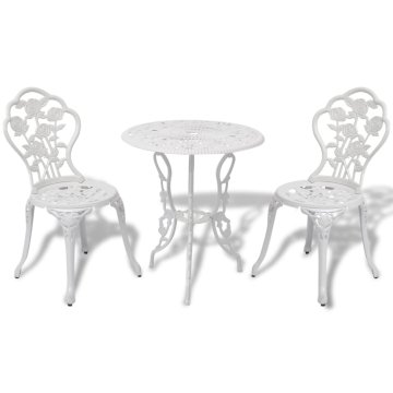 Vidaxl Bistro garnitura 3-delna liti aluminij