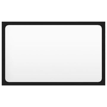 Vidaxl Kopalniško ogledalo črno 60x1,5x37 cm iverna plošča