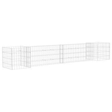 Vidaxl Korito za rastline gabion H-oblike jeklo 260x40x40 cm