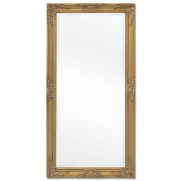 Vidaxl Stensko ogledalo baročno 120x60 cm zlato