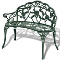 Vidaxl Vrtna klop 100 cm liti aluminij zelene barve