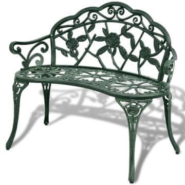 Vidaxl Vrtna klop 100 cm liti aluminij zelene barve