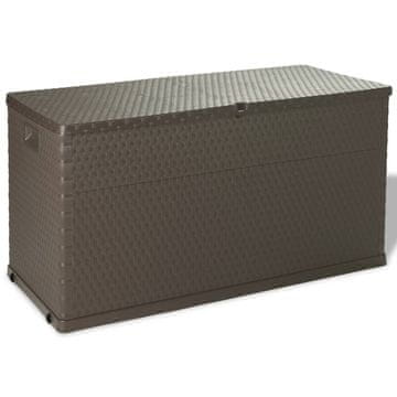 Vidaxl Vrtna škatla za shranjevanje 120x56x63 cm rjava