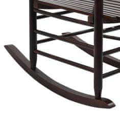 Greatstore Gugalni stol z zaobljenim sedežem rjava topolovina