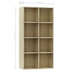 Vidaxl Knjižna omara / komoda sonoma hrast 66x30x130 cm iverna plošča