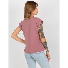 BASIC FEEL GOOD Ženska majica z okroglim izrezom REVOLUTION roza RV-TS-4833.52_393214 XL
