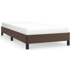 Vidaxl Posteljni okvir rjav 90x200 cm umetno usnje