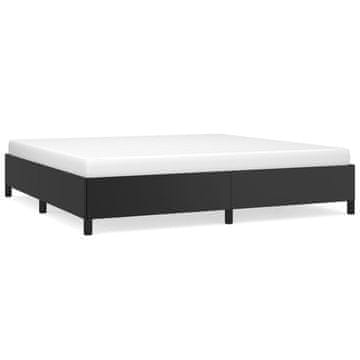 Vidaxl Posteljni okvir črn 200x200 cm umetno usnje