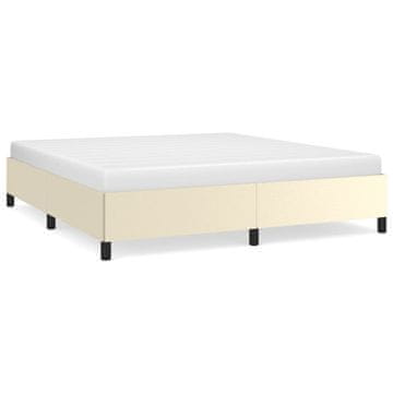 Vidaxl Posteljni okvir krem 180x200 cm umetno usnje