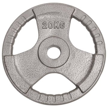 Vidaxl Olimpijska utež 20 kg lito železo