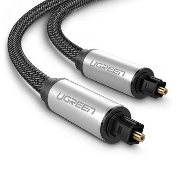 Ugreen AV108 Toslink avdio optični kabel, aluminijasto pleten, 1 m (siv)