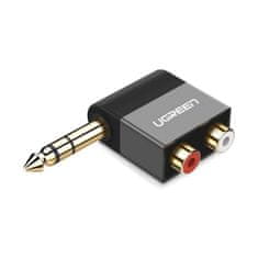 Ugreen AV147 Adapter 6.35 moški na 2 ženski RCA (Cinch) (črn)