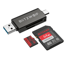 Blitzwolf Čitalnik kartic SD USB-C / USB-A BW-CR1