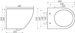 KERRA Wc školjka DELOS bela sijaj Rimless z desko soft close