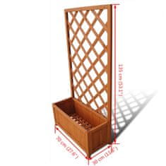 Vidaxl Cvetlično korito z oporno mrežo za rastline 70x30x135 cm