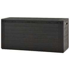 Greatstore Vrtna škatla za shranjevanje antracitna 116x44x55 cm