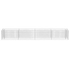Vidaxl Visoka greda gabion pocinkano jeklo 360x50x50 cm