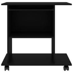 shumee Računalniška miza črna 80x50x75 cm iverna plošča