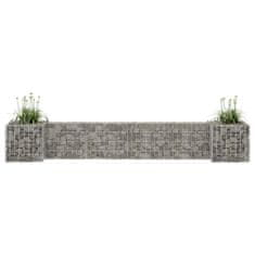 Vidaxl Korito za rastline gabion H-oblike jeklo 260x40x40 cm