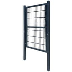 Vidaxl 2D ograjna vrata (enojna) antracitno siva 106 x 210 cm