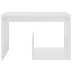 Vidaxl Stranska mizica bela 59x36x38 cm iverna plošča