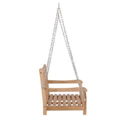 Vidaxl Gugalna klop iz trdne tikovine 120x60x57,5 cm rjava