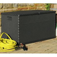 Vidaxl Vrtna škatla za shranjevanje 120x56x63 cm antracitna
