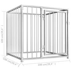 Vidaxl Zunanji pasji boks 100x100x100 cm