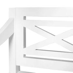 Vidaxl Batavia klop 98 cm trden mahagonij bela