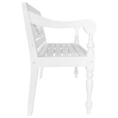 Vidaxl Batavia klop 98 cm trden mahagonij bela