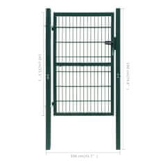 Vidaxl 2D Vrata za Ograjo (Enojna) Zelene Barve 106 x 190 cm
