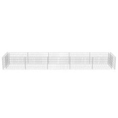 Vidaxl Visoka greda gabion pocinkano jeklo 450x90x50 cm