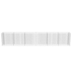 Vidaxl Visoka greda gabion pocinkano jeklo 540x50x100 cm