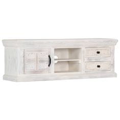 Vidaxl TV omarica trden mangov les 120x30x40 cm bela