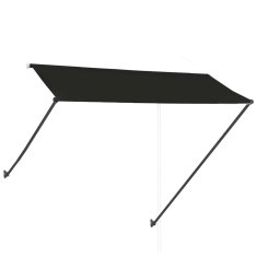 Vidaxl Zložljiva tenda z LED lučmi 300x150 cm antracitna