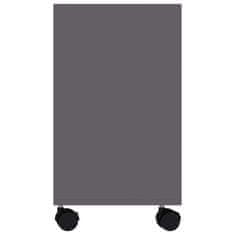 Vidaxl Stranska mizica siva 70x35x55 cm konstruiran les