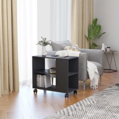 Vidaxl Stranska mizica siva 70x35x55 cm konstruiran les