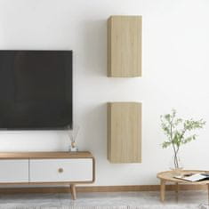 Vidaxl TV omarica 2 kosa sonoma hrast 30,5x30x60 cm iverna plošča