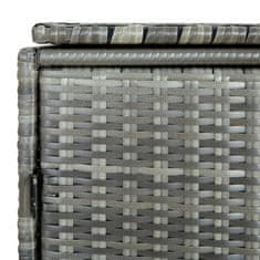 Vidaxl Dvojna lopa za smetnjake poli ratan antracitna 148x77x111 cm
