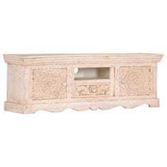 Vidaxl TV omarica bela 120x30x40 cm trden mangov les