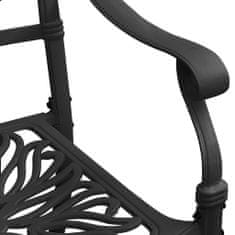 Greatstore Vrtni stoli 2 kosa liti aluminij črni